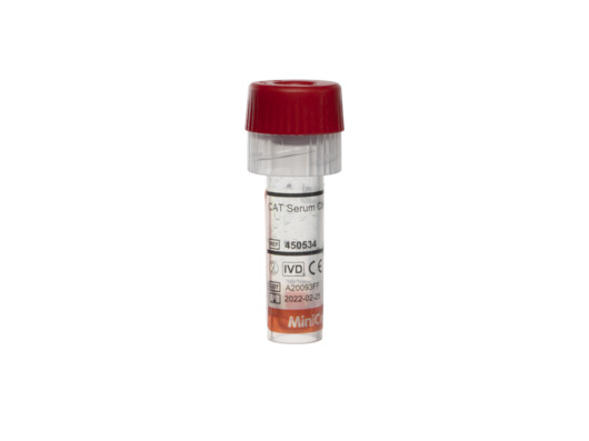 450534 MiniCollect® пробірка з CAT Serum Clot Activator, 0.5 /1 мл, червоний